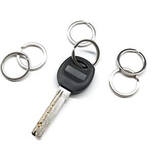 6pc Silver Key Rings